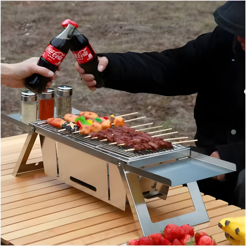 SmokelessPro™ – Foldable Grill for Low-Smoke, Practical & Mobile Barbecuing [50% Off]