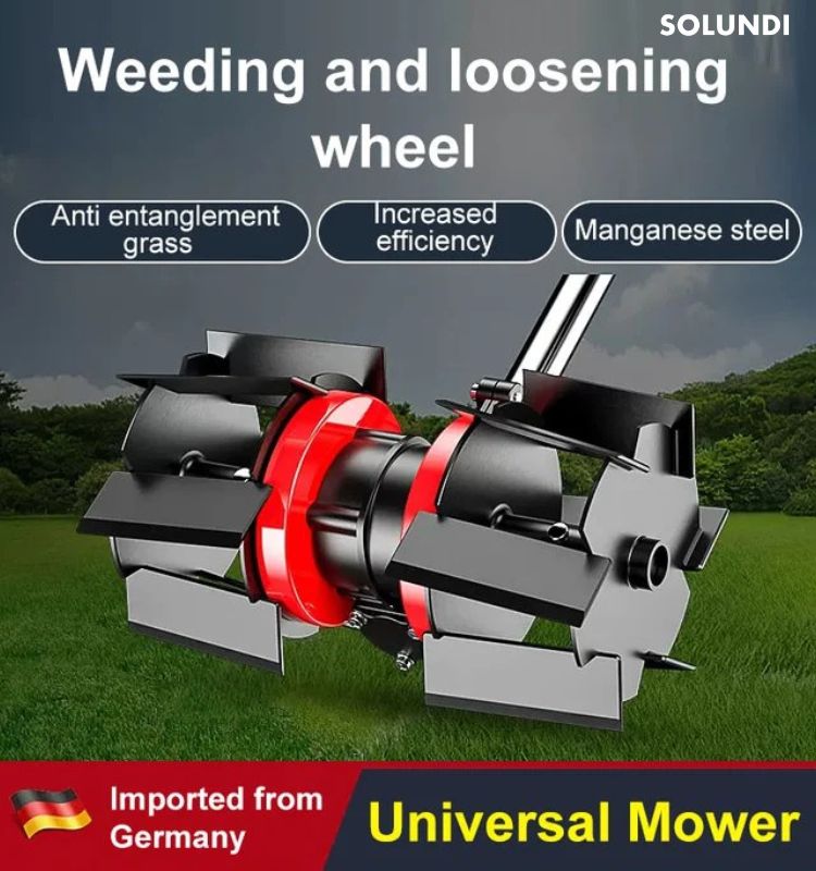 Garden Soil Loosener with Leverage Wheel System for Effortless Digging