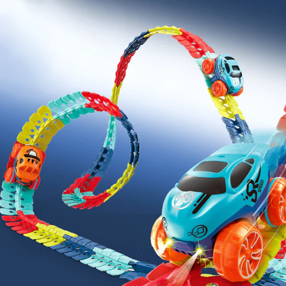 Flexible Race Track Construction Set for Kids – Bendable Track Pieces