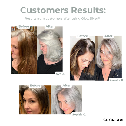 GlowSilver™ – 2-in-1 Natural Silver Hair Dye: Nourishing, Shiny, and Gentle [Buy 1 Get 1 Free]