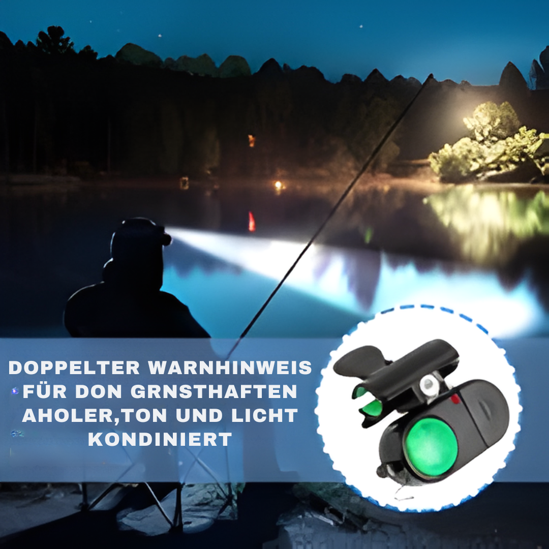 FishPulse™ – Fish Bite Alarm Light for Visual and Acoustic Bite Detection While Fishing [1 + 1 Free]