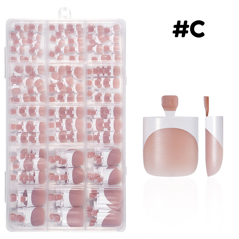 Reusable Press-On Toenails with Gel Base for At-Home Pedicure