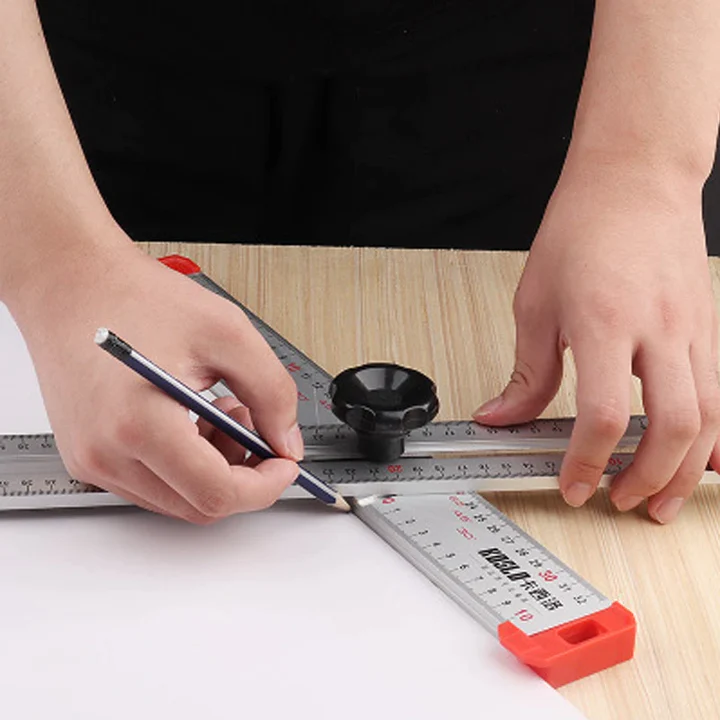 High-Precision Metal Angle Ruler for Woodworking and Construction