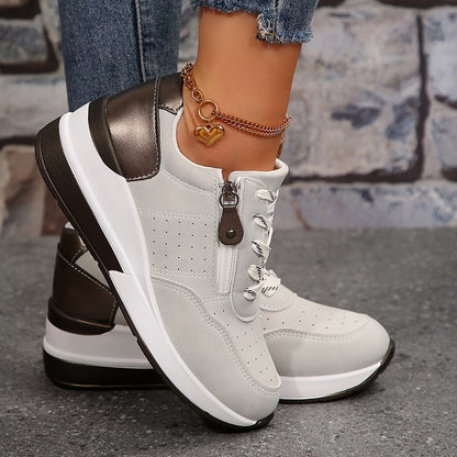 Women’s Orthopedic Walking Sneakers with Side Zipper