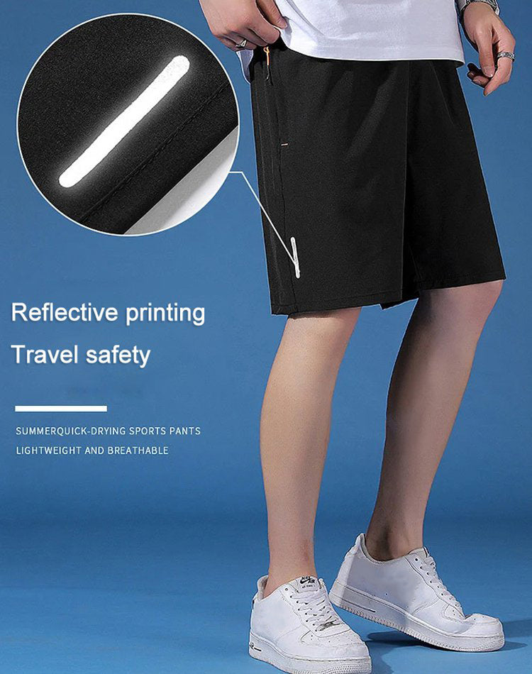 Unisex Ice Silk Stretch Shorts – Cooling Breathable Summer Shorts