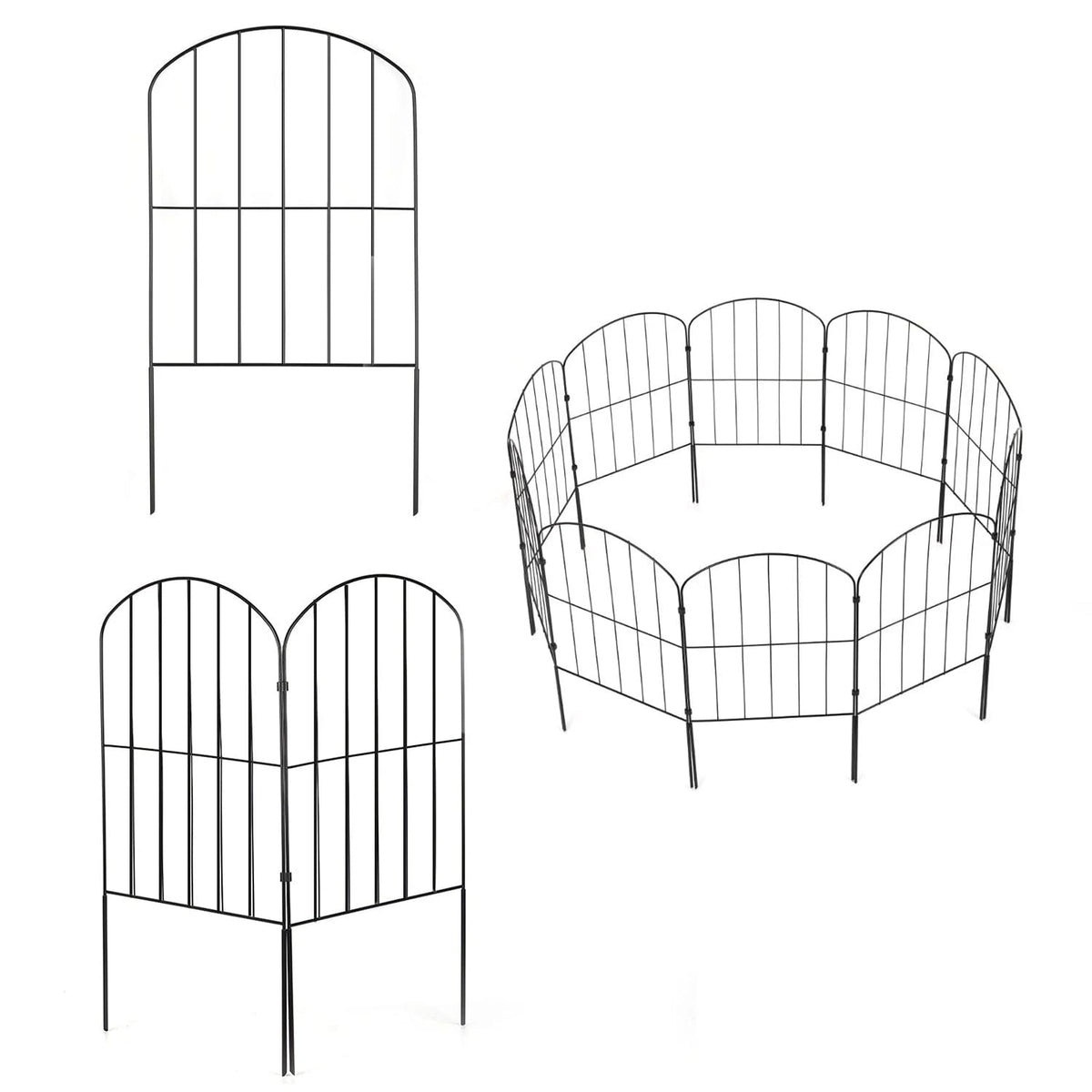 Decorative Stainless Steel Garden Fence for Bed Edging – 10 Panels