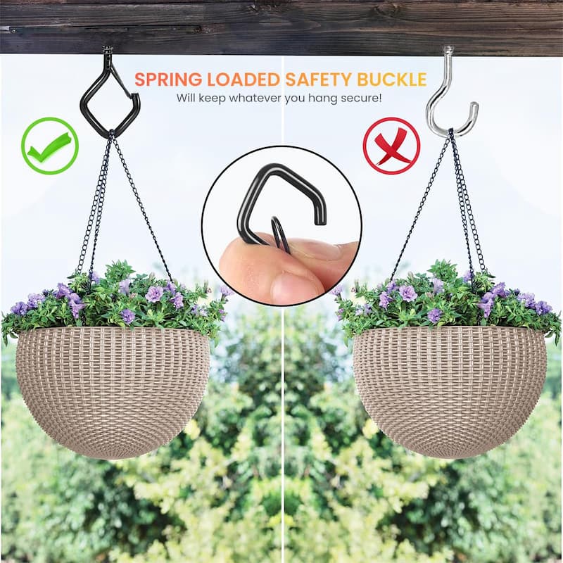 Lockable Steel Hooks with Locking Mechanism – 20 Piece Set for Indoor & Outdoor
