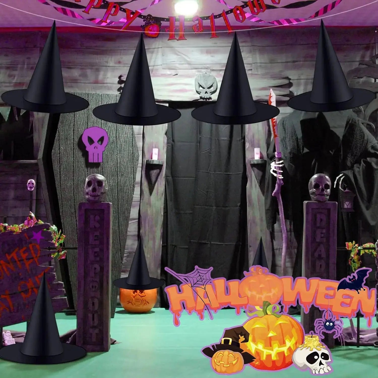 Hexenhüte™ – Unforgettable Spooky Atmosphere for Halloween & Party [6 + 6 Free]