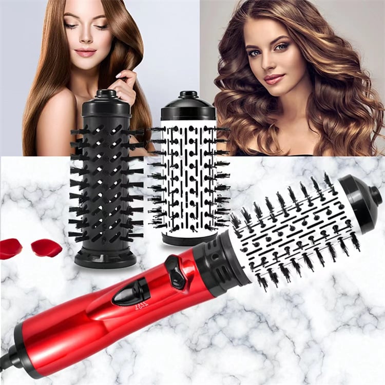 3-in-1 Rotating Hot Air-Hair Styler and Dryer | Effortless Volume & Curls | Professional Hair Styling Tool | GlamTwist Pro