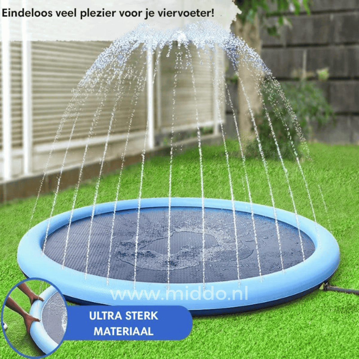Water Play Mat for Kids & Pets – Splash Pad with Garden Hose Connection