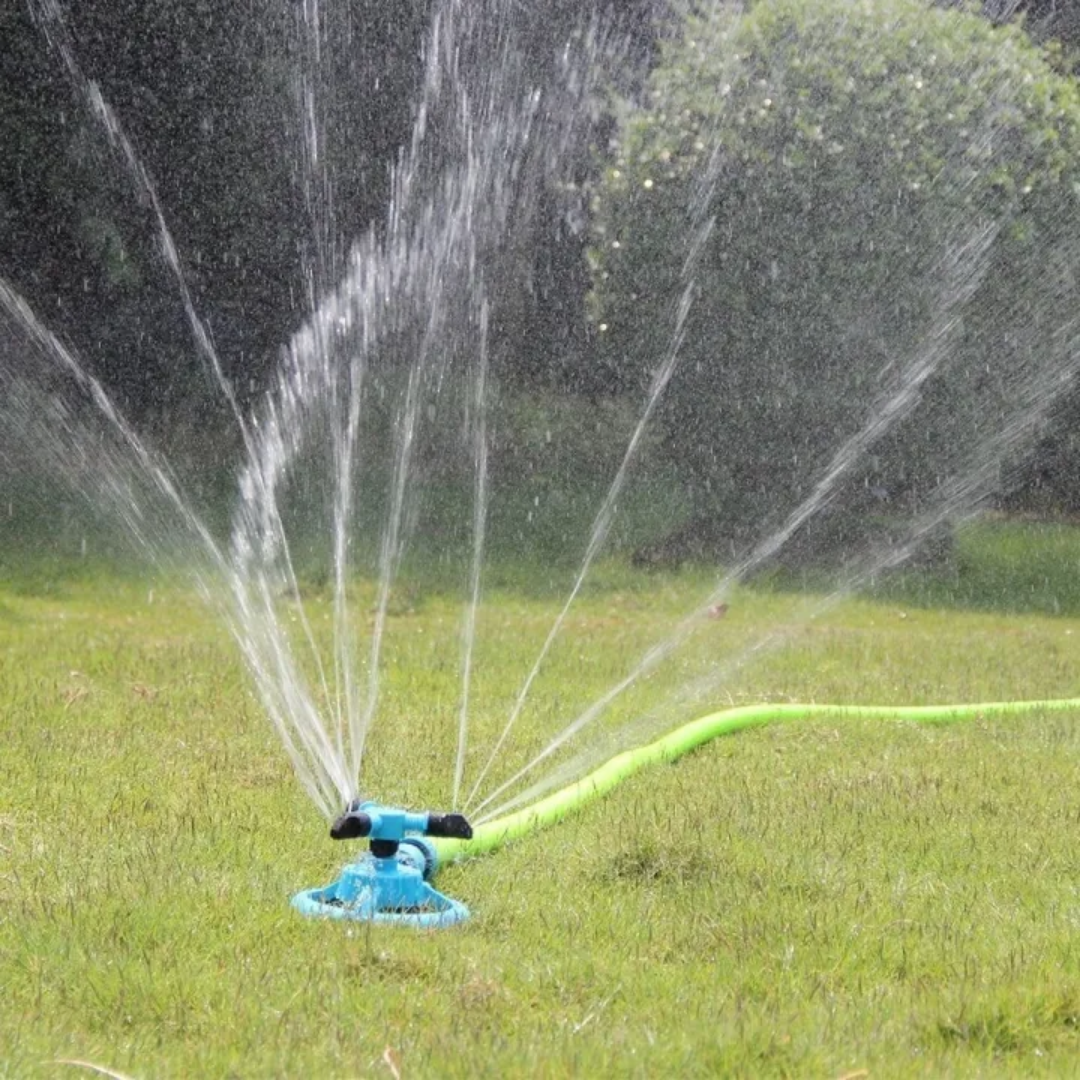 360° Rotating Garden Sprinkler with Adjustable Pressure Control