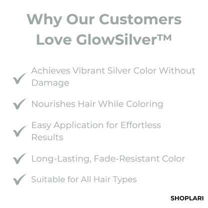 GlowSilver™ – 2-in-1 Natural Silver Hair Dye: Nourishing, Shiny, and Gentle [Buy 1 Get 1 Free]