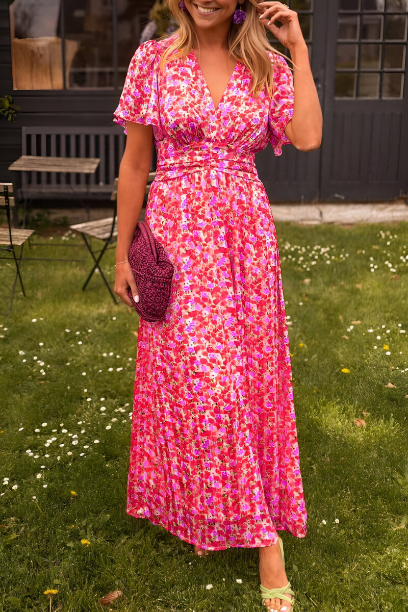 Floral Wrap Maxi Dress