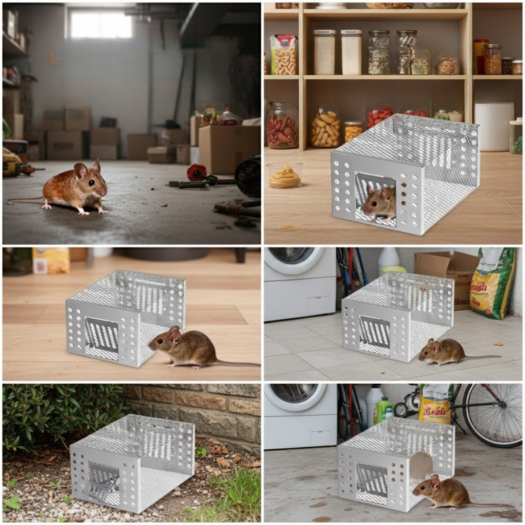 Automatic Mouse Trap – Galvanized Steel Multi-Catch for Up to 10 Mice