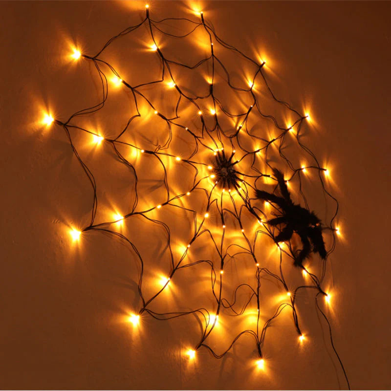 SpiderLight™ – Halloween Spider Web String Lights Decoration [50% Off]