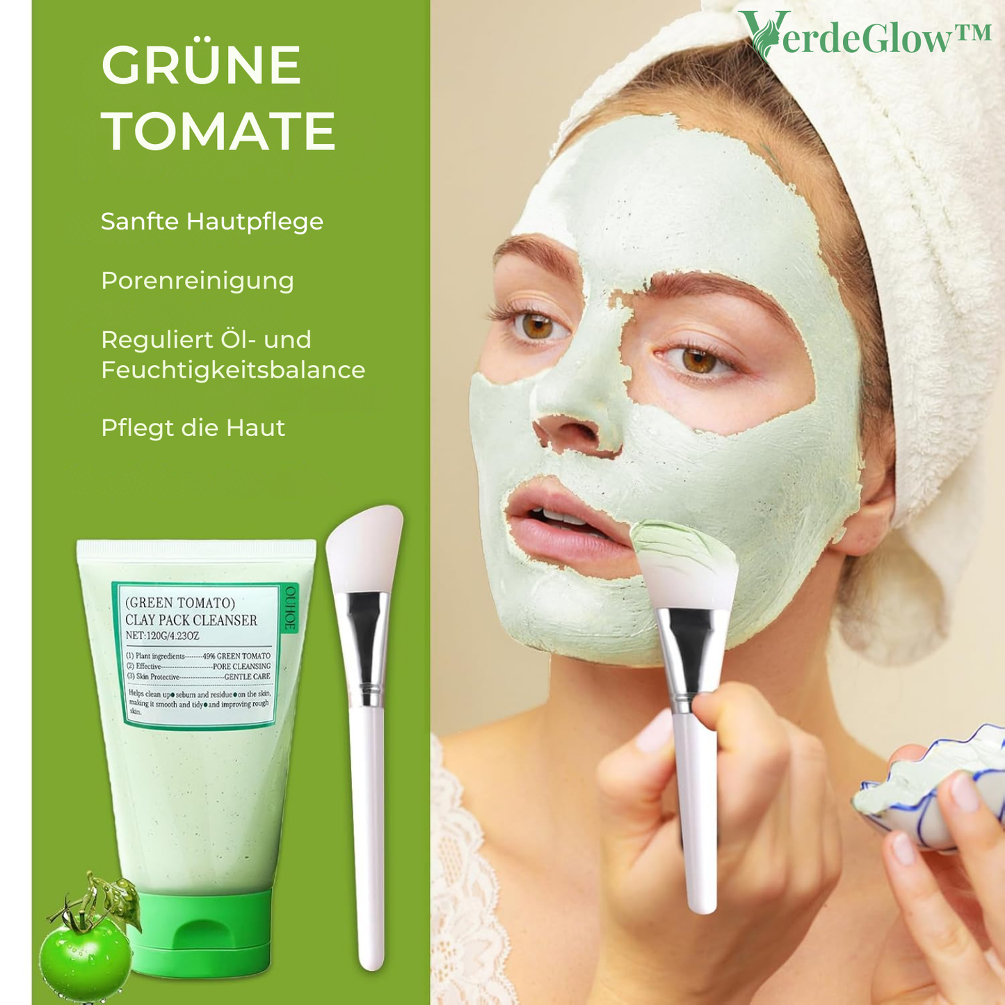 VerdeGlow™ – Green Tomato Clay Mask for Deep Cleansing and Anti-Acne Care [1 + 1 Free]