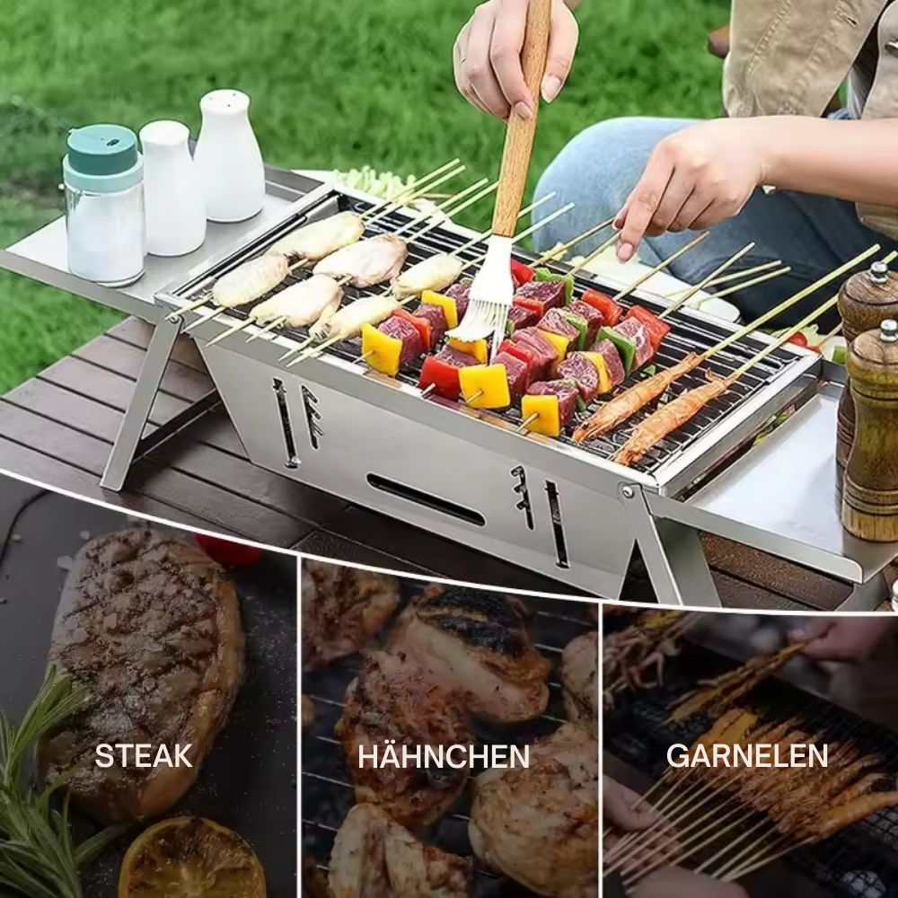 SmokelessPro™ – Foldable Grill for Low-Smoke, Practical & Mobile Barbecuing [50% Off]