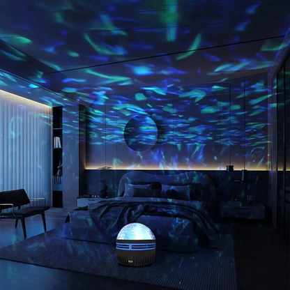 WaveLuxe™ – Water & aurora projector for relaxing, atmospheric ambiance immersive lighting [50% Off]