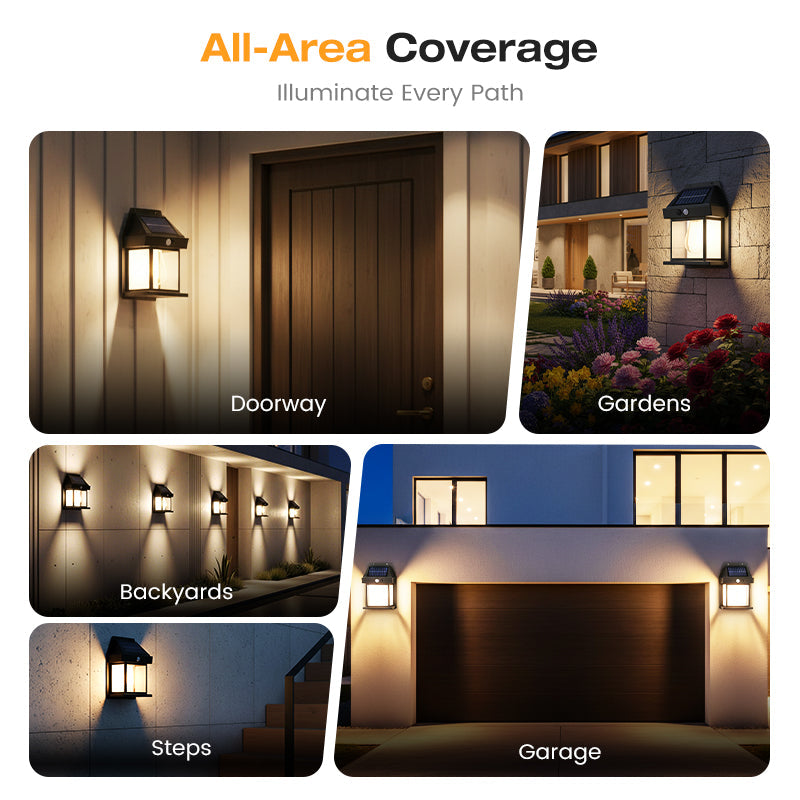 Solar Security Light with Motion Sensor – IP65 Outdoor LED Lamp