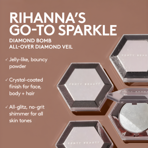 Diamond Glow Highlighter – Gel-to-Powder Shimmer for Face & Body