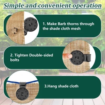 LockWeave™ Heavy-Duty Shade Cloth Clips (40-Pack) — 50% Off