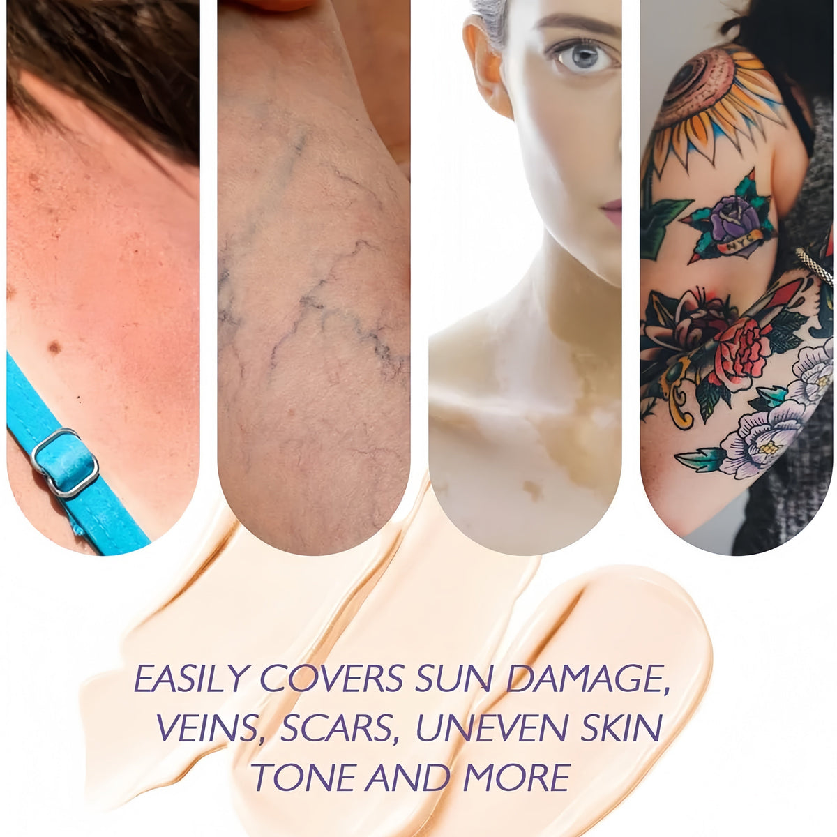 Waterproof Full Coverage Body Foundation – Buildable Concealer for Scars &