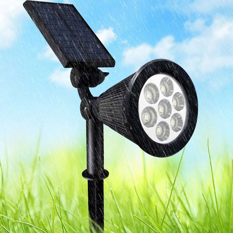 Solar-Powered LED Garden Spotlight with Automatic Dusk Sensor
