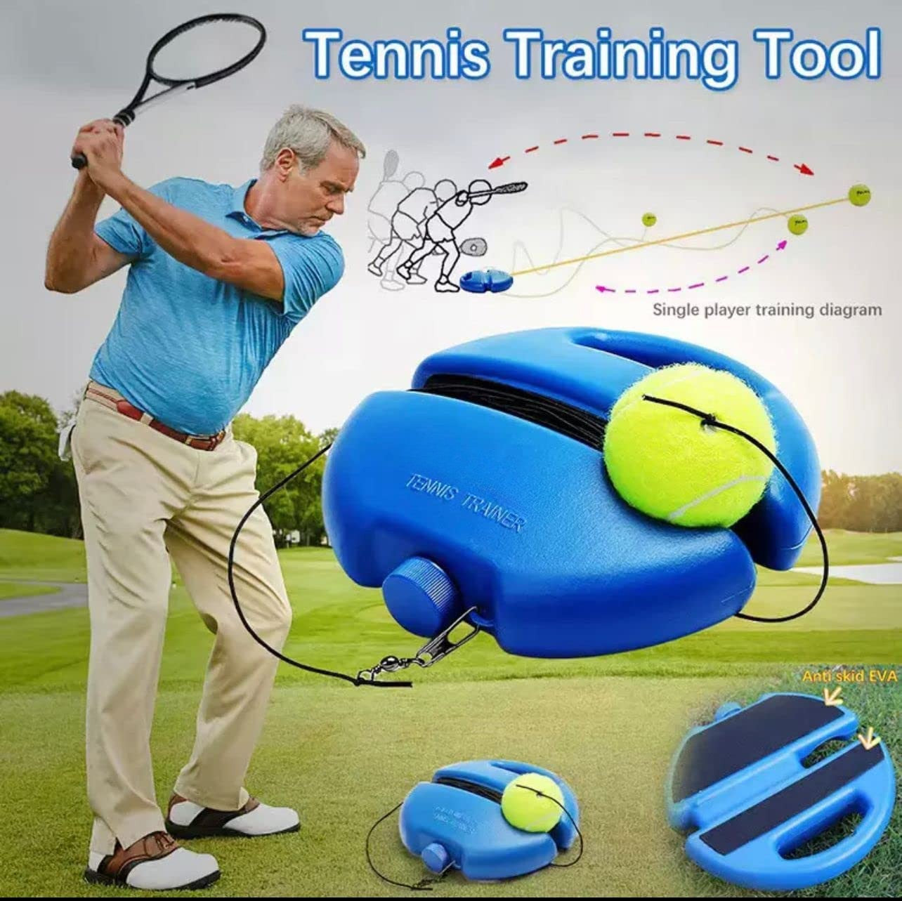 SoloRally™ – Tennis Trainer for Effective Training Without a Partner and Improvement of Technique [50% Discount]