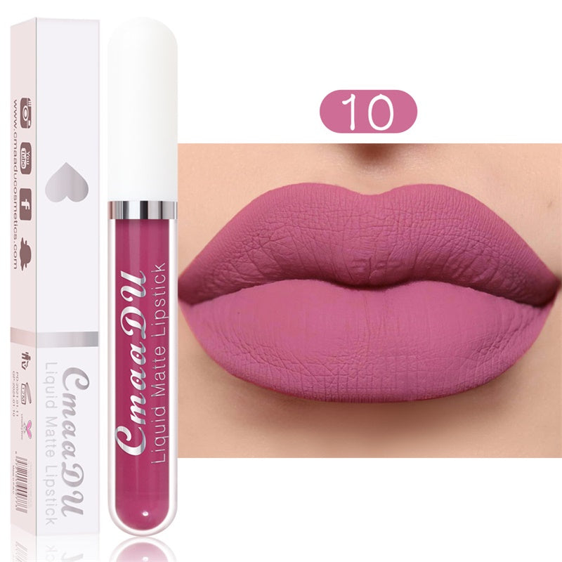 Long-Lasting Matte Lipstick Set – 18 Waterproof Shades with Vitamin E