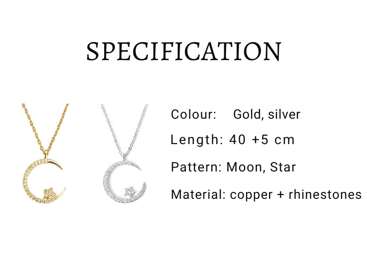 Elegant Moon and Stars Jewellery with Sparkling Light Effect