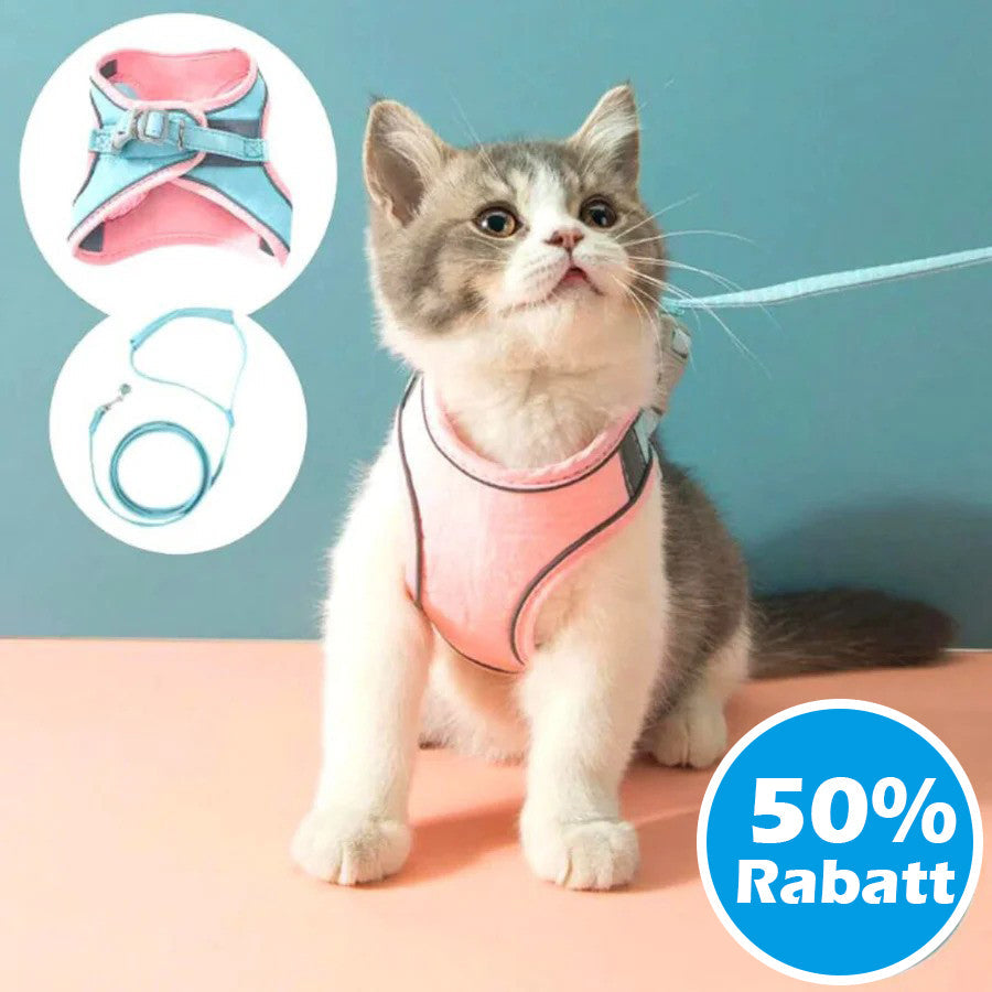 CatHarnes™ Reflective Cat Harness & Leash – 50% OFF