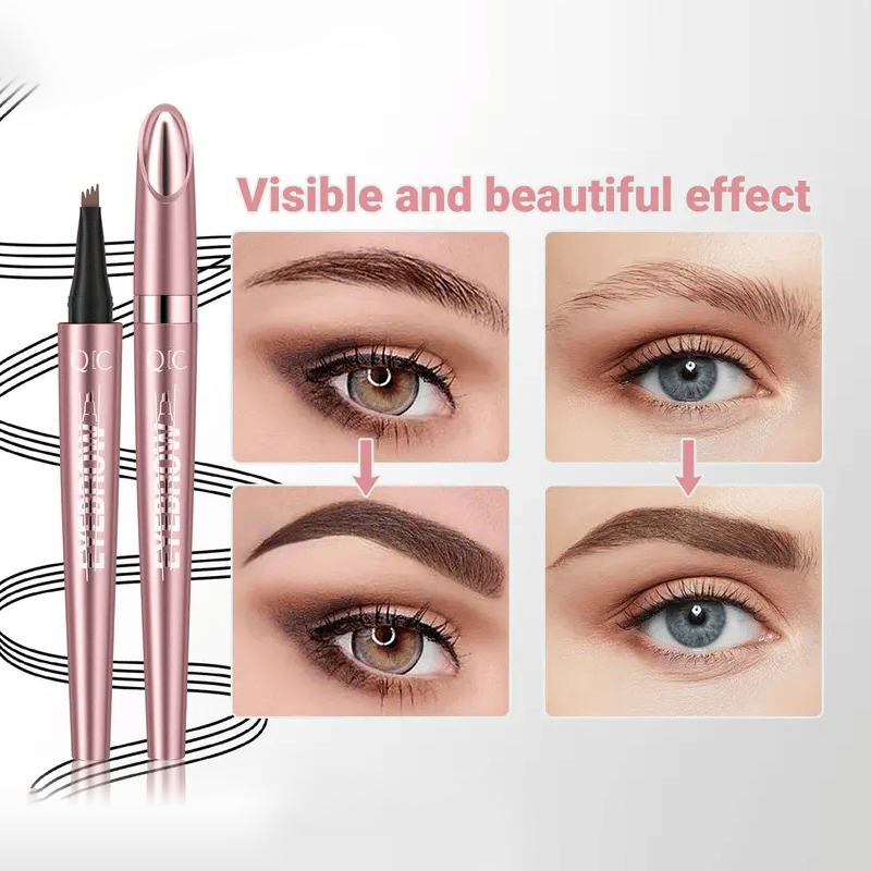 Waterproof Micro Fork Eyebrow Pencil with 4-Point Tip
