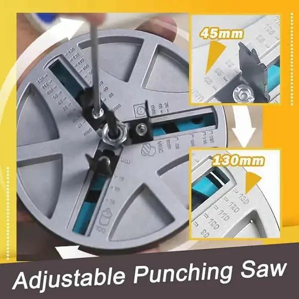 Adjustable Hole Cutter Drill Bit 45-130mm for Drywall & Softwood