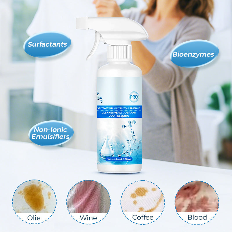 Non-Ionic Laundry Stain Remover Spray – Pre-Treatment for Clothes & Textiles