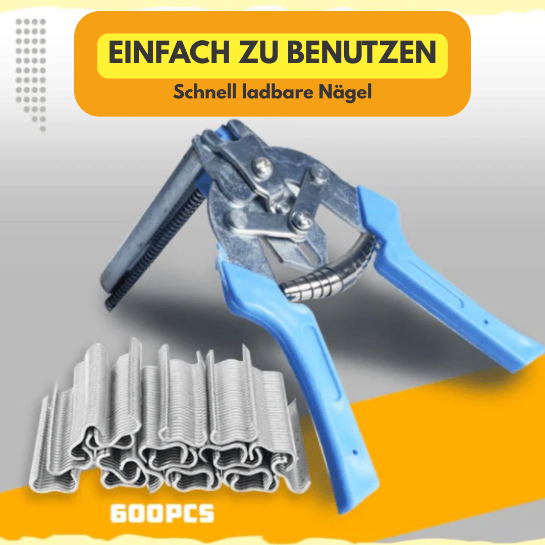 Nail Ring Pliers for Cage Assembly with 600 Clips – 65Mn Steel