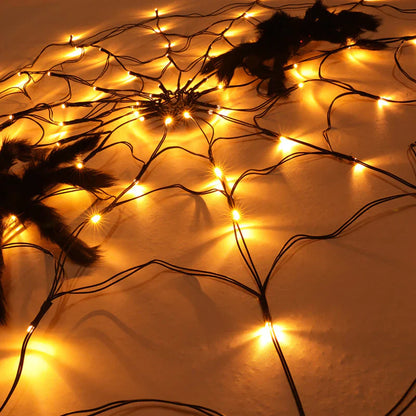 SpiderLight™ – Halloween Spider Web String Lights Decoration [50% Off]