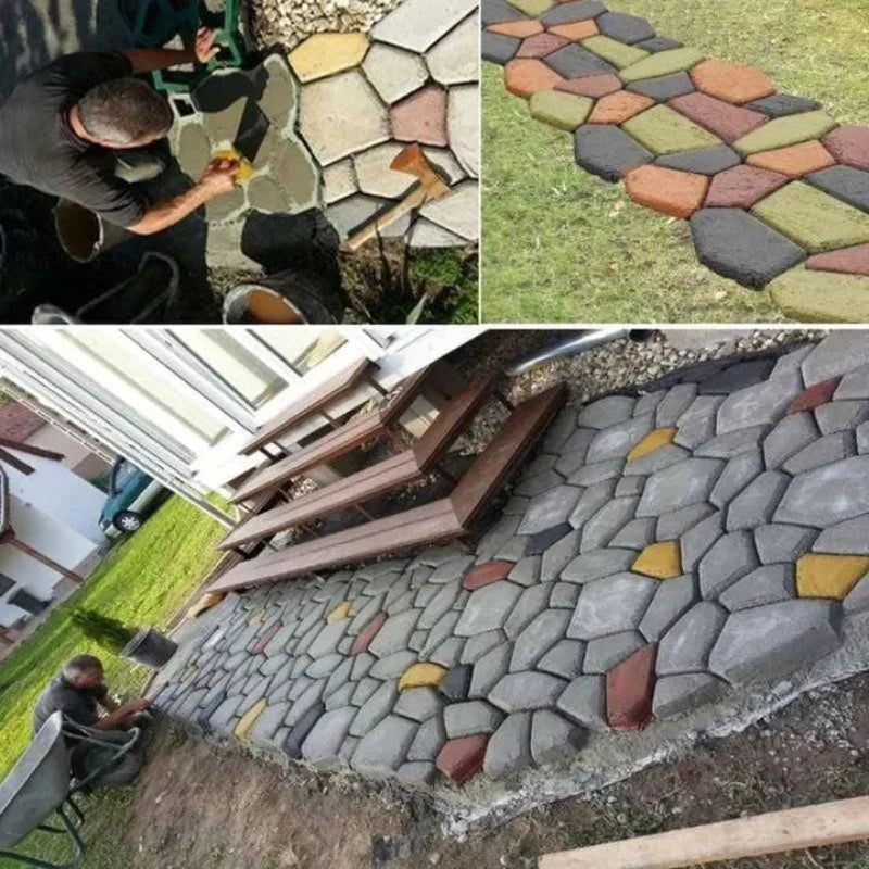 Reusable Garden Path Maker Mold for DIY Concrete Walkways