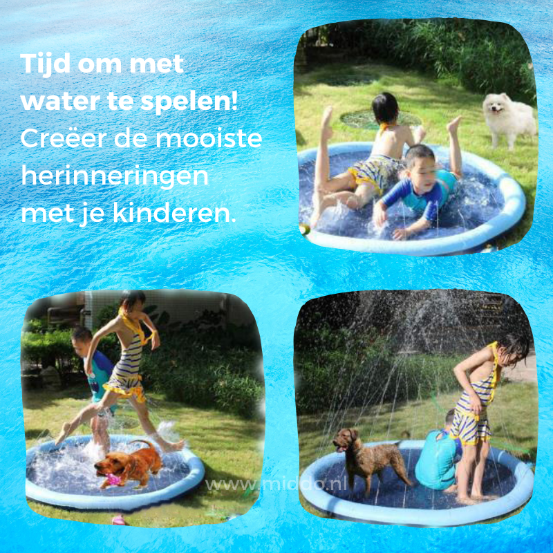 Water Play Mat for Kids & Pets – Splash Pad with Garden Hose Connection