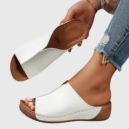 Women’s Open Toe Wedge Sandals Slip On