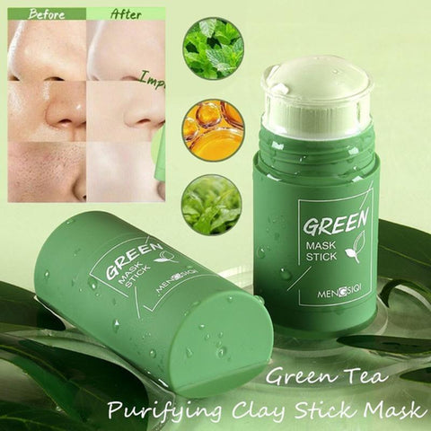 Green Tea Clay Mask Stick for Deep Pore Cleansing – 2 Pack