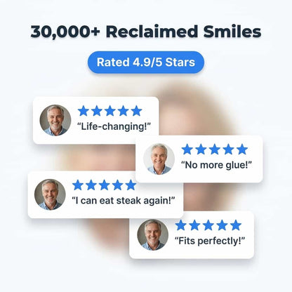 CustomDenture – Naturally Beautiful Teeth Without Adhesive – 50% Off
