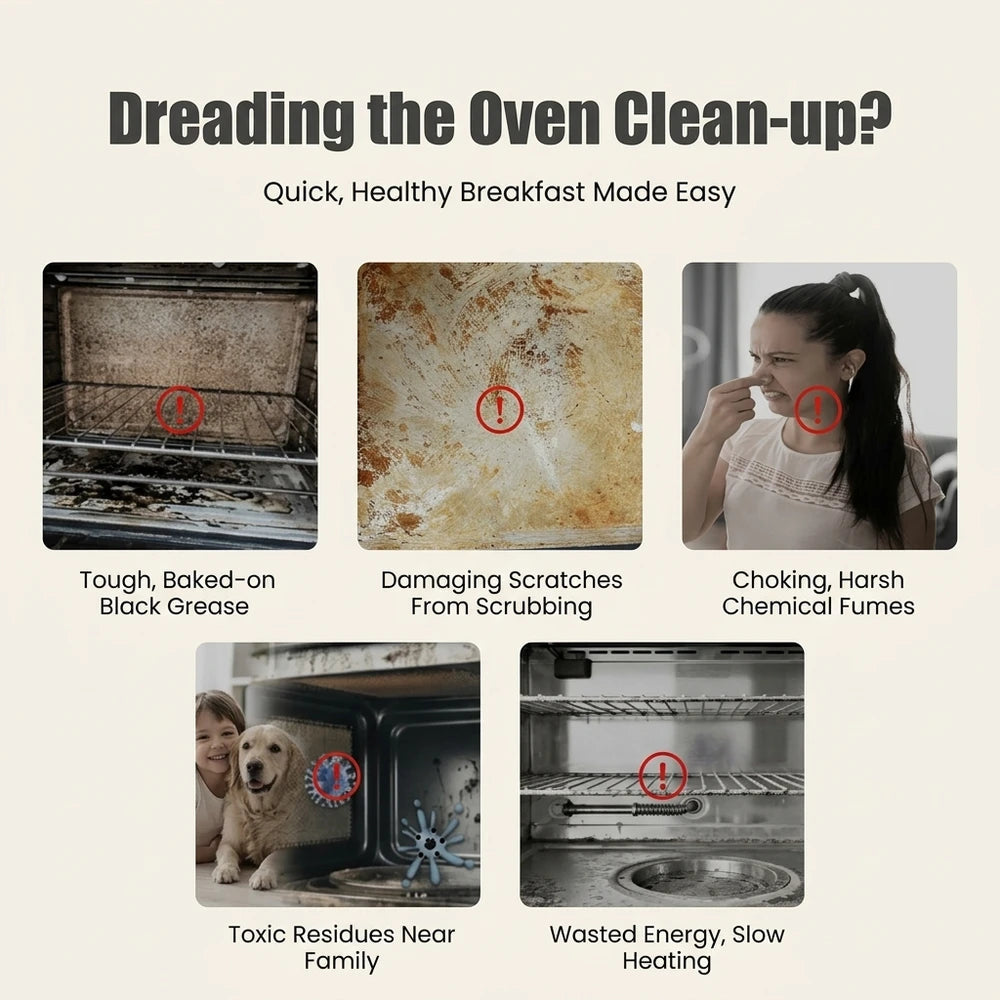 Heavy-Duty Oven & Kitchen Grease Cleaner Spray for Burnt-On Grime