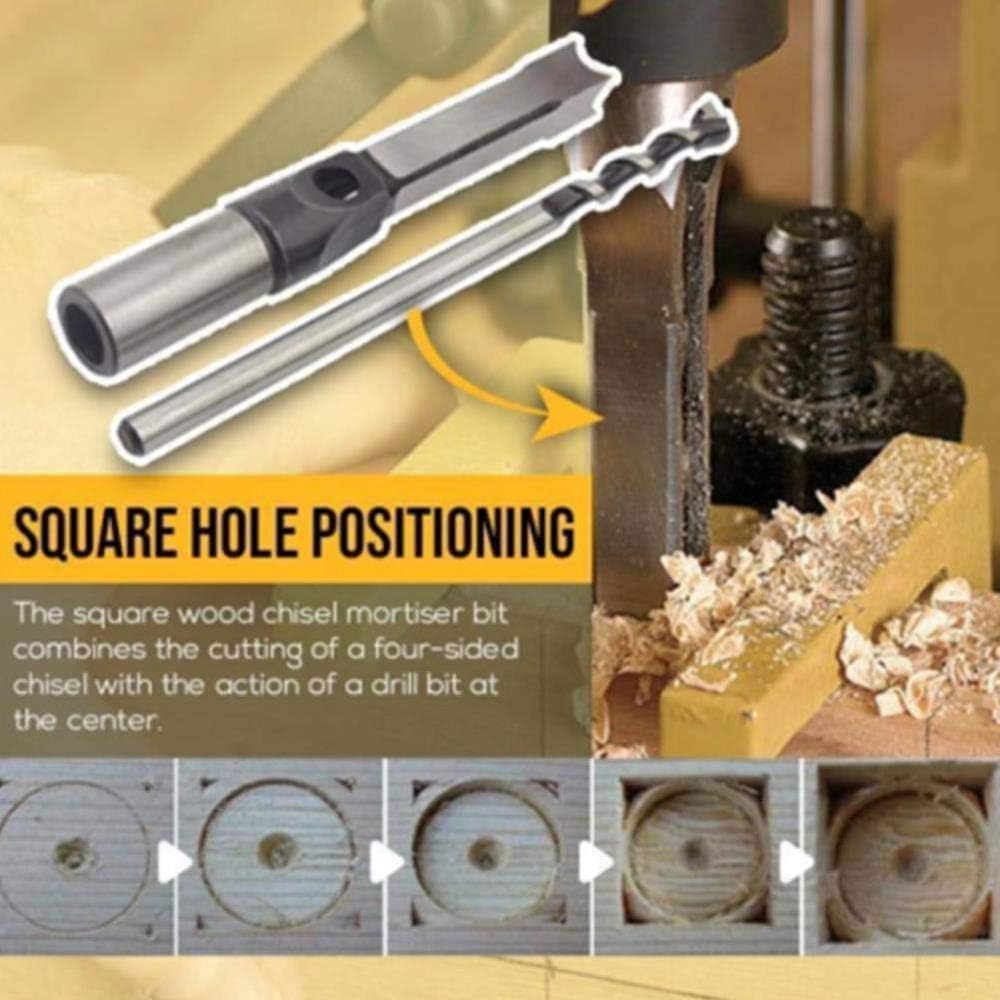 Square Hole Chisel Drill Bit for Woodworking – 6.4mm Mortising Bit