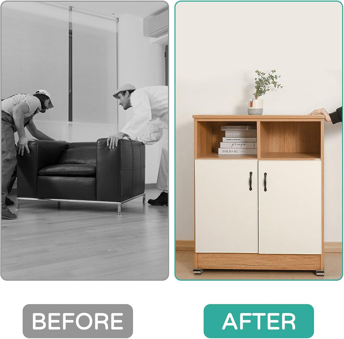 Furniture Lifting Tool with Lever & Floor-Protecting Gliders