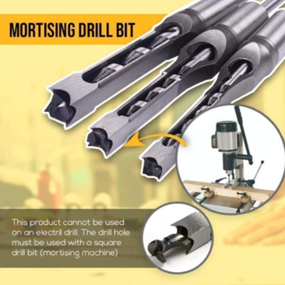 Square Hole Chisel Drill Bit for Woodworking – 6.4mm Mortising Bit