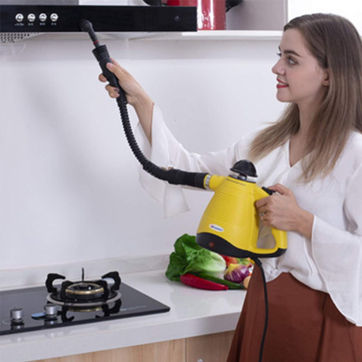 Handheld Steam Cleaner 1000W with 8 Attachments for Home