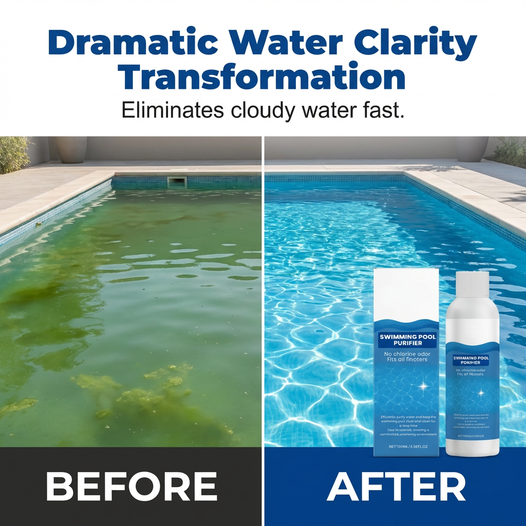 Pool Water Clarifier for Crystal-Clear Water – Fast-Acting Algae Remover