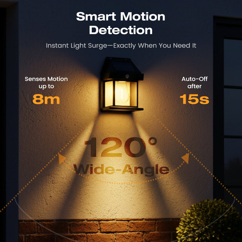 Solar Security Light with Motion Sensor – IP65 Outdoor LED Lamp