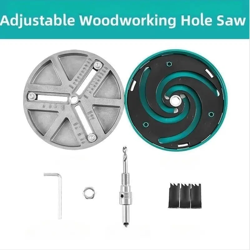 Adjustable Hole Cutter Drill Bit 45-130mm for Drywall & Softwood