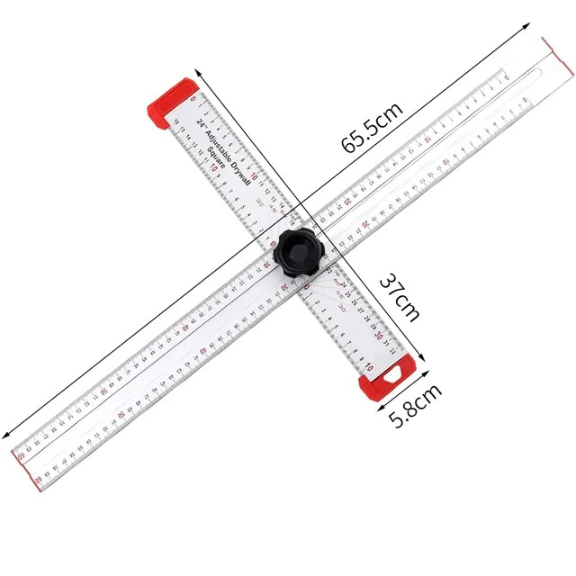 High-Precision Metal Angle Ruler for Woodworking and Construction